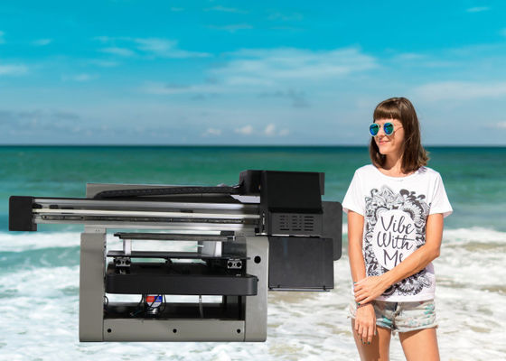 Digitale de T-shirt Uva3 Flatbed Printer van ZKMC CMYKW USB